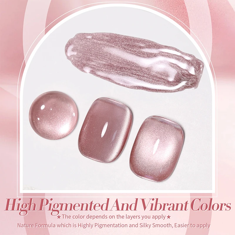 BORN PRETTY 1 Bottle 10ml Dried Rose Moon Light Cat Magnetic Gel Ultra Shine Soak Off UV Gel Nail Art Varnish
