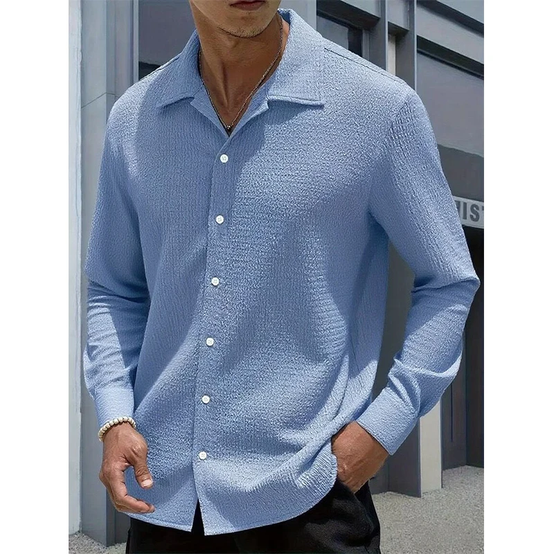 الرجال قميص طويل الأكمام الخريف الشتاء الذكور الملابس الفضفاضة حجم كبير أسود أبيض بلايز الهيب هوب قميص الموضة غير رسمي للرجال #5