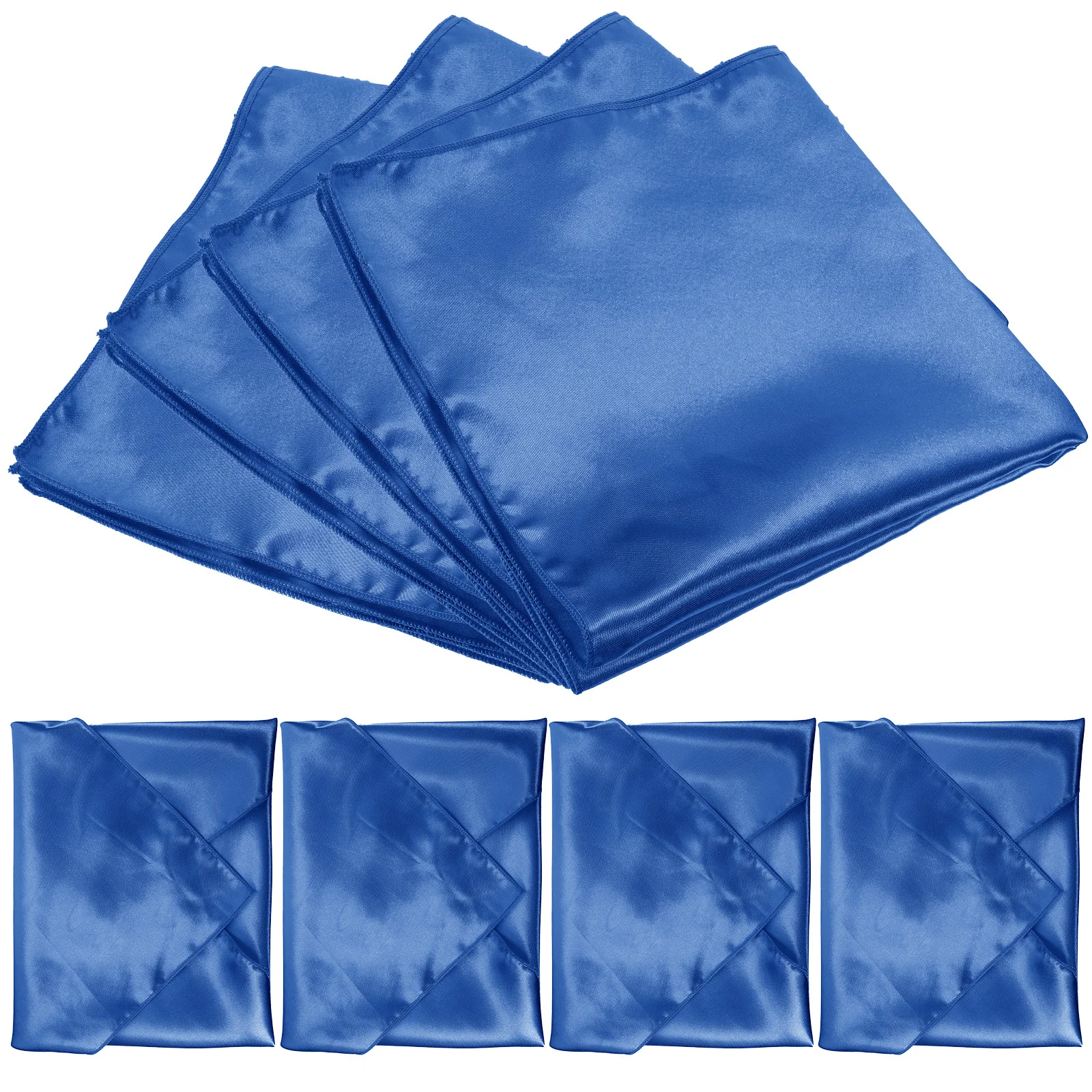 

8Pcs Satin Dinner Napkins Cloth Soft Washable Reusable Table Napkins for Party Wedding Festival Dining Cloth Napkin