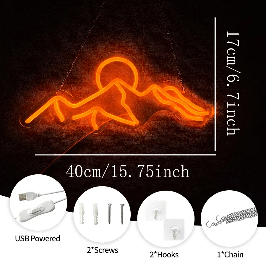 Sun Wave LED Light Up Signs for Bedroom,Party,Beach Bar Living Room,,Man Cave,Home Decor Sunrise Sunset Neon Sign for Wall Decor