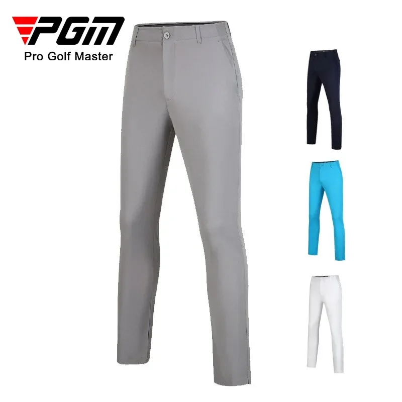 PGM Men's Golf Pants Summer Pants Ultra-Stretch Outdoor Sports Pants Waist Elastic Band Comfortable Gold Wear Apparel Clothing