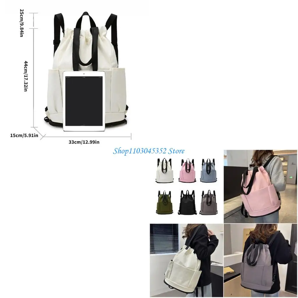 

Практичный водонепроницаемый рюкзак для тренировок с расширяемым верхом на шнурке, большой основной карман для спортивного для