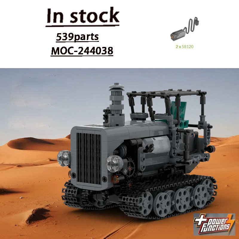 

MOC-244038 Urban Retro Agricultural Farm Tractor Building Block Model 539 Parts Creative MOC Boy Children's Birthday Toy Gift