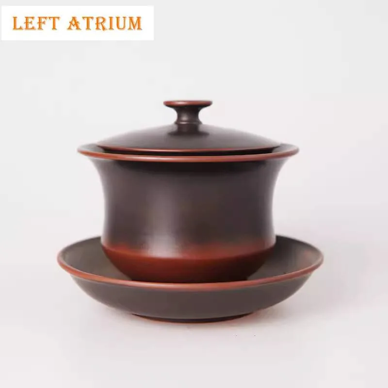 

160 мл Qinzhou Nixing Керамика Gaiwan Zen Стакан Чайная варенька Чайная чаша с крышкой Набор Чайник Крышка Чаша Чайная посуда Украшения Поставки