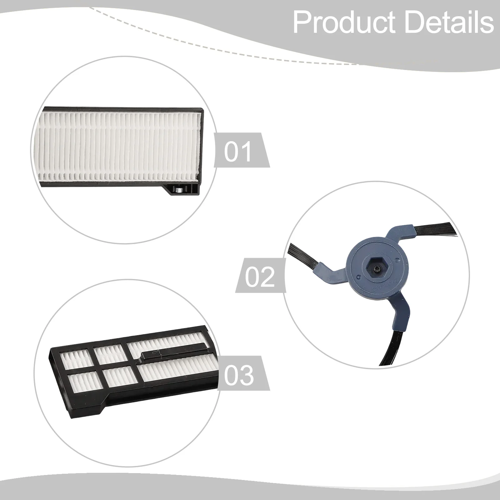 Accessory Kit for eufy X10 For Pro For Omni Robot Vacuum Cleaner 9 Essential Pieces Main Brush Filters Dust Bags & Mop Pads