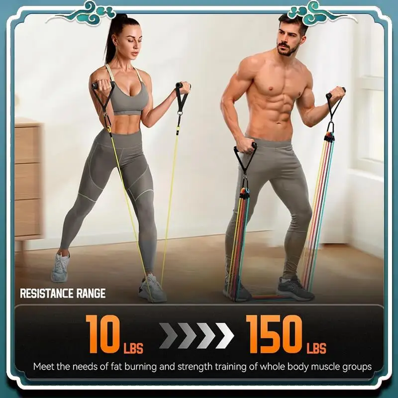 

Reliable Resistance Bands With Handles, Exercise Bands Resistance Bands Set For Men And Women, Stretch Workout Bands
