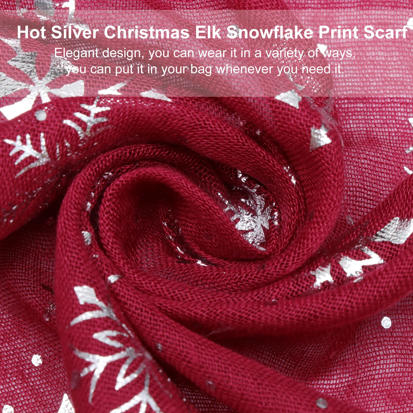 Cold Weather Snowflake Scarf Christmas Bronzing Hot Stamping Scarves