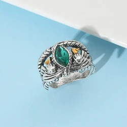 Ring of Barahir Aragorn Gondor Lord Rings men women fans gift Green crystal rings Wedding Engagement Gift