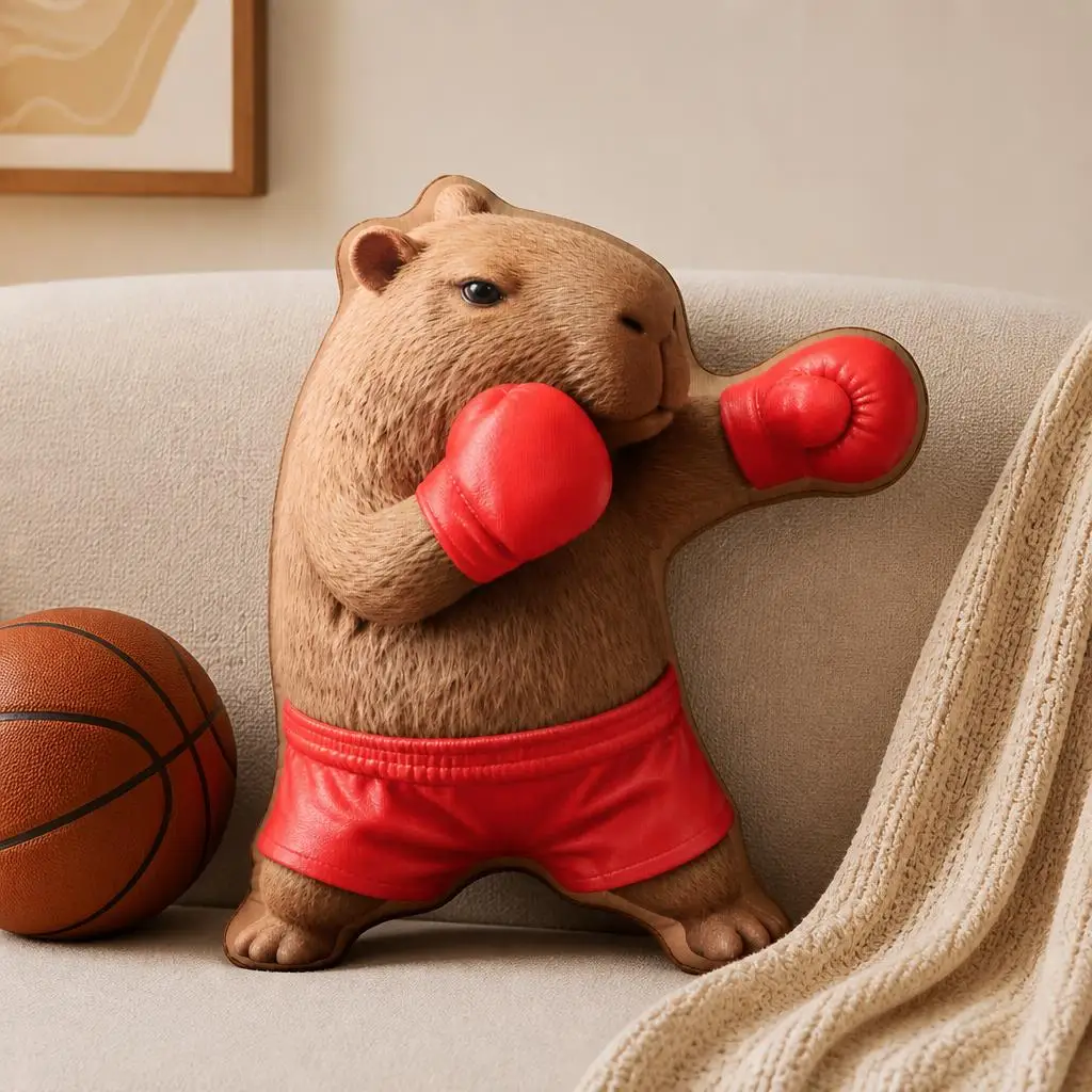 Cute Capybara Animal Shaped Pillow Cushion Novelty Stuffed Pillows for Sofa Bed Home Decor Children's Room Gifts