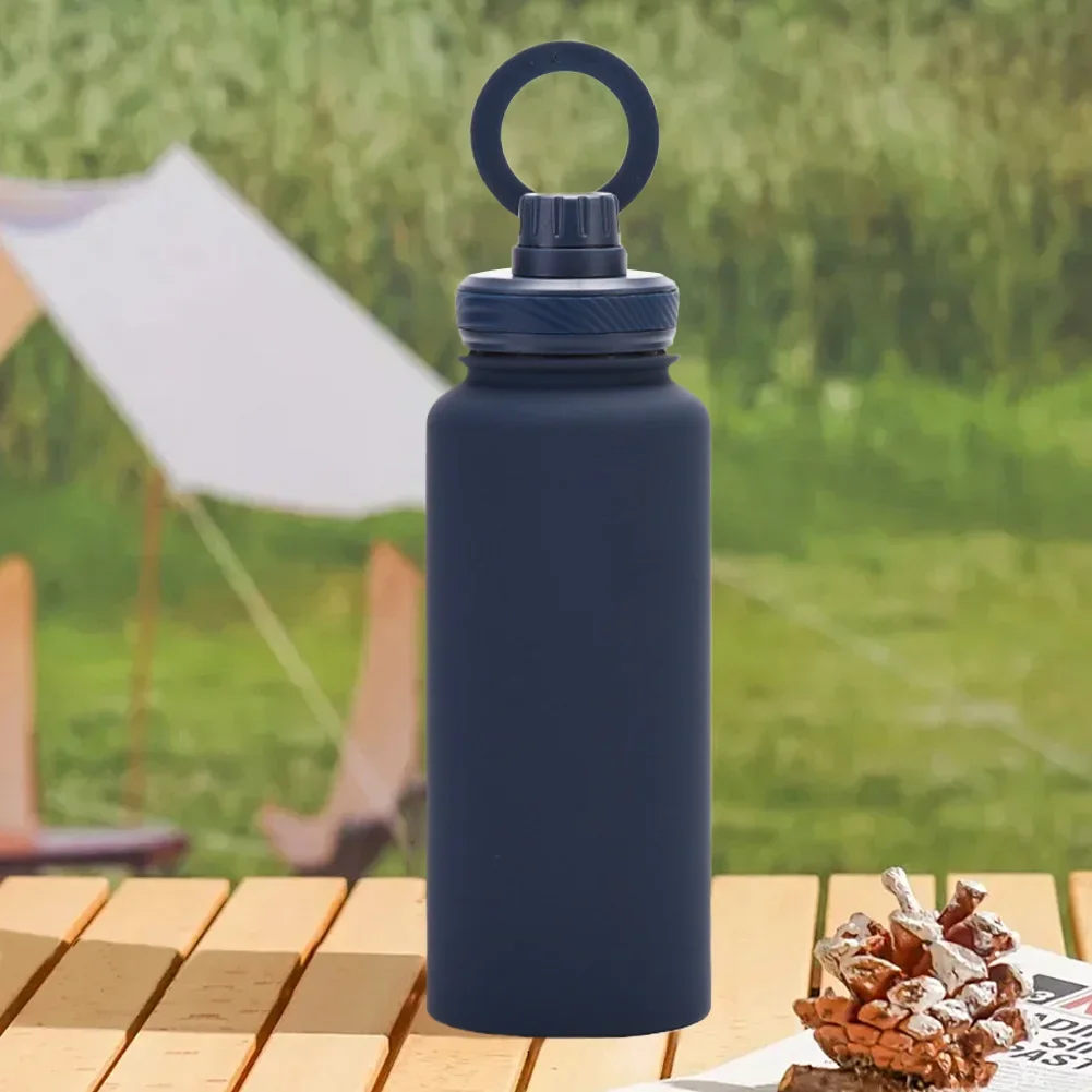 For MagSafe 1000ML Insulated Bottle Water Bottle with Rotating Phone Holder Thermal Water Cup Thermal Mug for Outdoor Sports