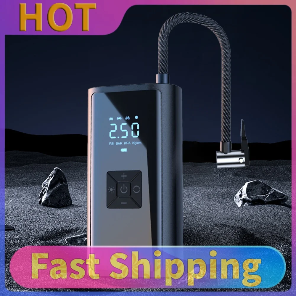 

150PSI Electric Tire Pump with LED Light Portable Car Inflator Pump LCD Display Car Air Pump for Automobile Bicycle Ball