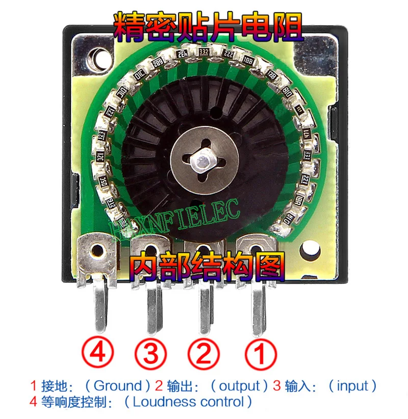 A100Kx2 A50Kx2 Rotary Dual Stereo Volume Potentiometer LOG ALPS PH2702 Attenuator Loudness Control 6mm Knurled Shaft HIFI Audio