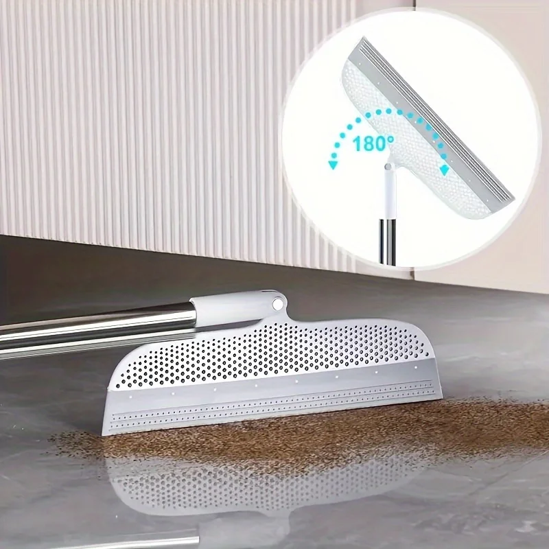 1pc Detachable Magic Broom for Bathroom Kitchen, Double Sided Silicone Squeegee Scraper, Multi-Surface Cleaning Tool gallery 5