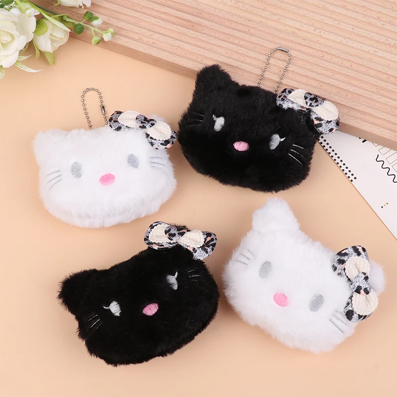 Sanrio Hello Kitty Plush Brooch KT Cat Stuffed Doll Keychain Pendant Sweater Scarf Badge Pins Backpack Bag Decor Kid Gift