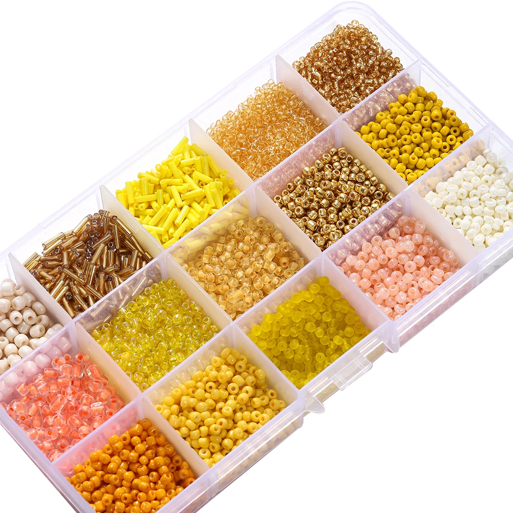 1Box Glass Seed Colorful Bead Small Craft Tube Beads For DIY Bracelet Necklaces Crafting Jewelry Making Kits Supplies