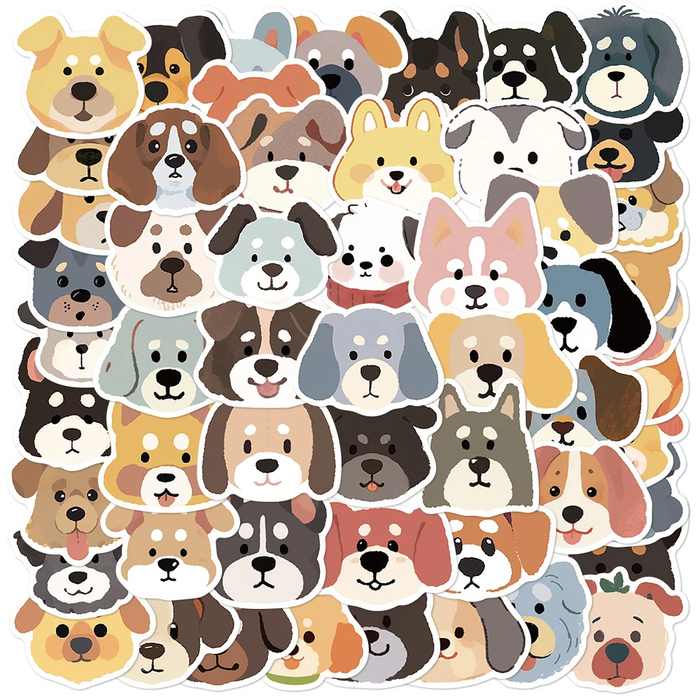 

10/30/50pcs Cute Animal Dogs Graffiti Stickers Decals DIY Scrapbooking Laptop Phone Case Waterproof Kids Cartoon Sticker Toys
