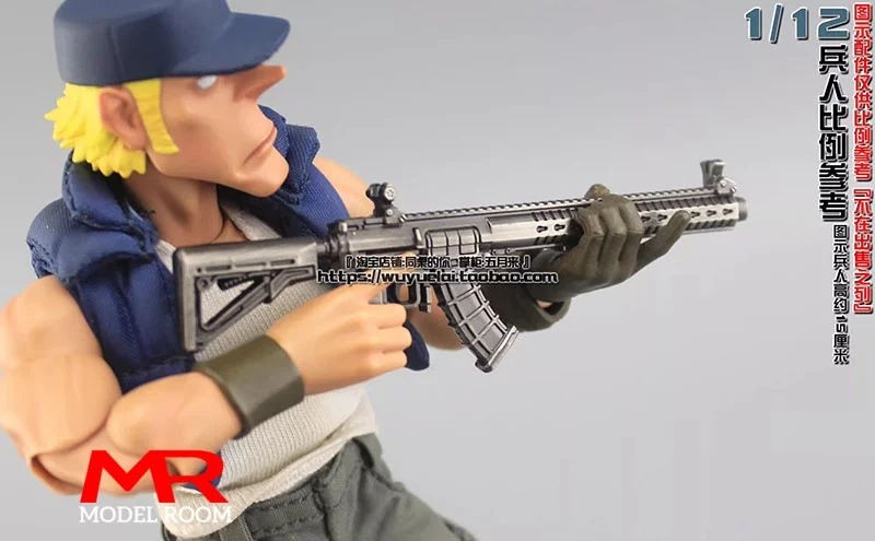 1/12 Scale Soldier MK47 M16A1 VAL SVD MK14 AUG PP19 AWM STG44 G36C Gun Model Scene Accessories Fit 6'' Action Figure Body Dolls