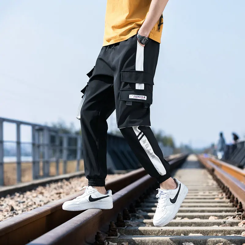 

Fashion Men Cargo Pants Casual Side Pocket Sweatpants Men Harem Pants Hip Hop Men Woman Jogger Trousers Harajuku Streetwear