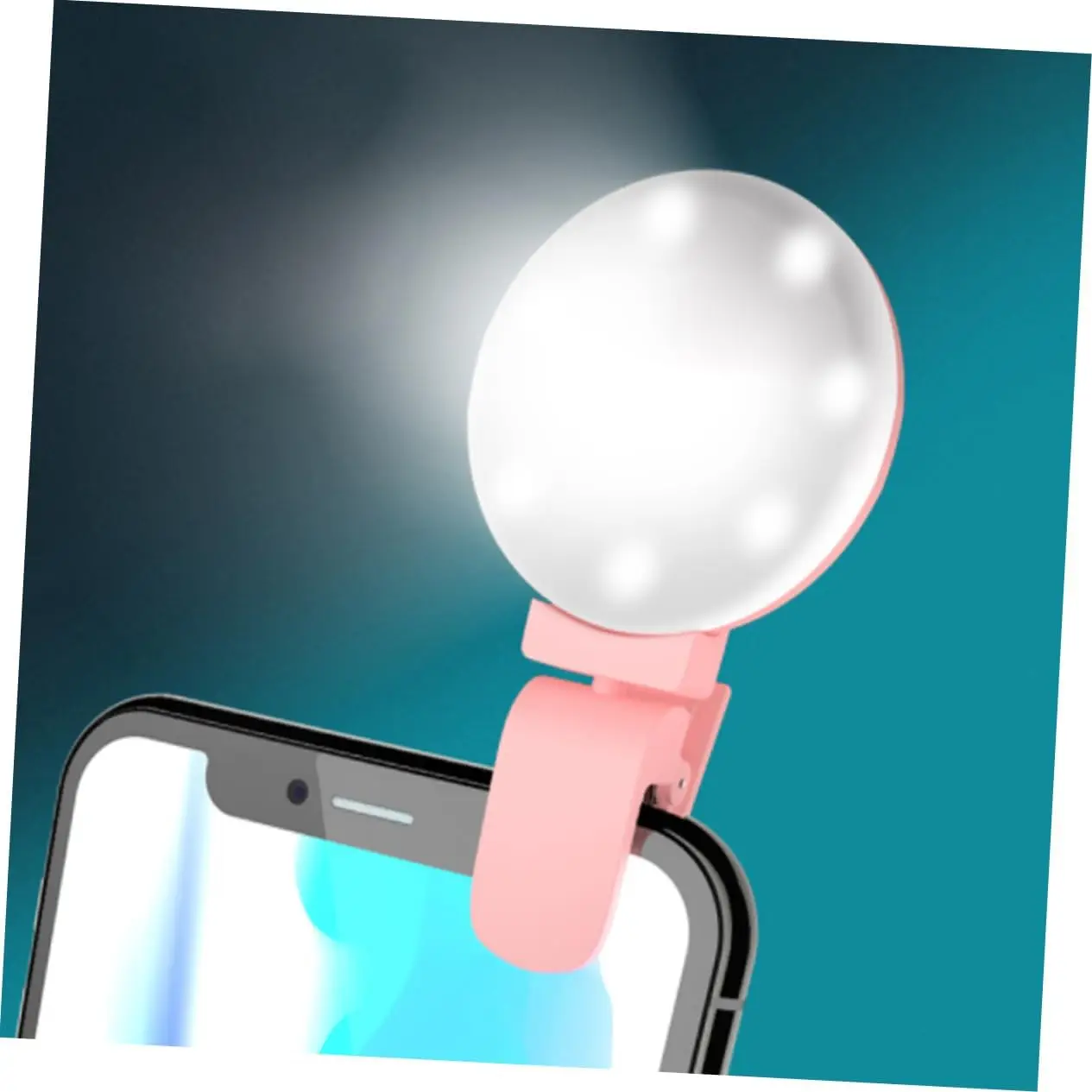 

Светодиодная лампа для селфи с 3 режимами освещения, креплением 1,57 дюйма, материалом ABS+PC и силиконом, USB-портом для зарядки, улучшает качество изображения в любое время.