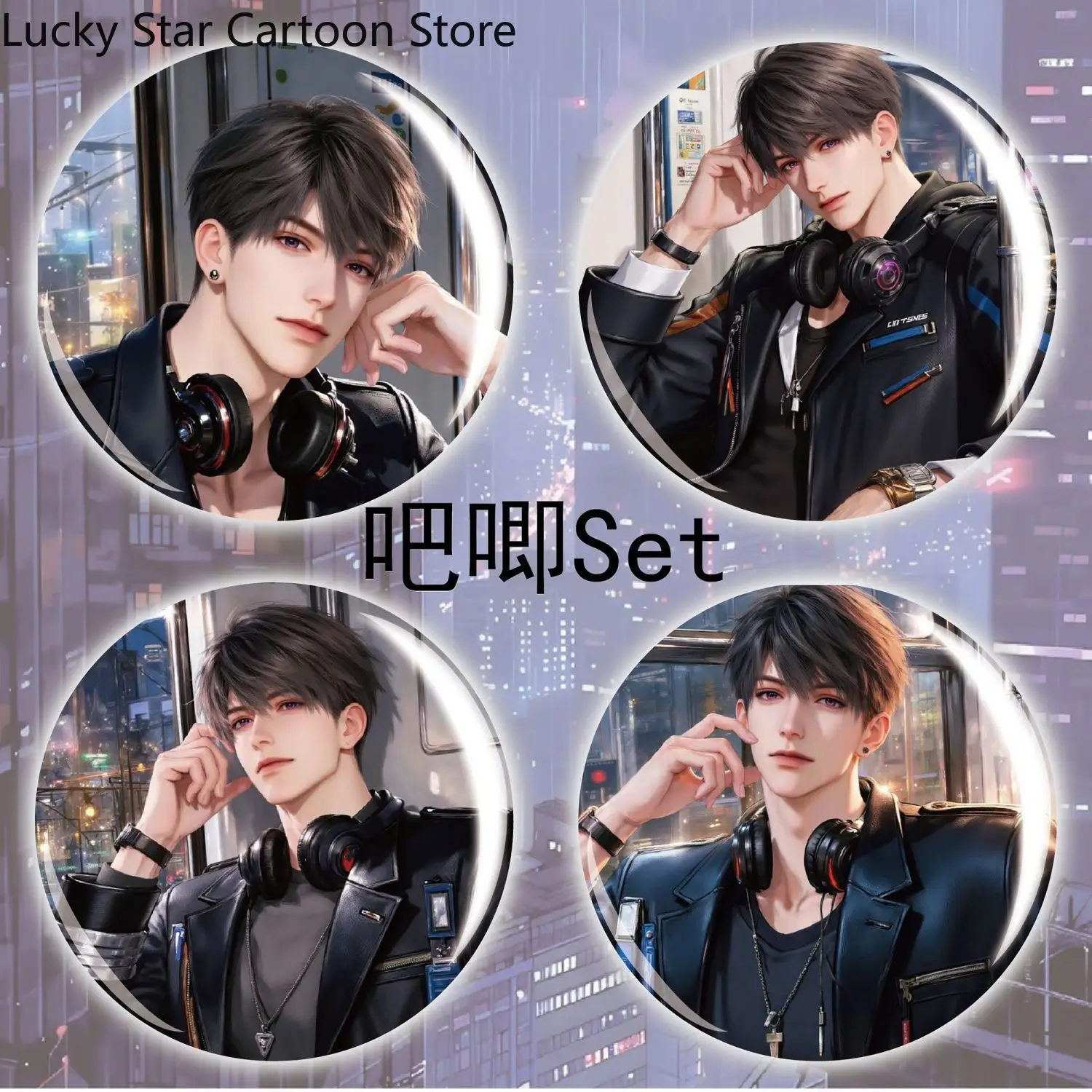 Caleb Love en Deepspace Cosplay Acryl Transparante Kaart Badge Ansichtkaart Ste Collection Halloween Cadeau Verjaardag Spel Anime