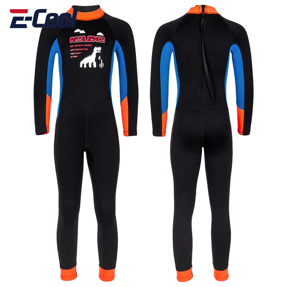 

Детский гидрокостюм 2,5 мм, неопреновый купальник для мальчиков, гидрокостюм с длинными рукавами, цельный гидрокостюм для подростков, всего тела, плавания, подводного плавания