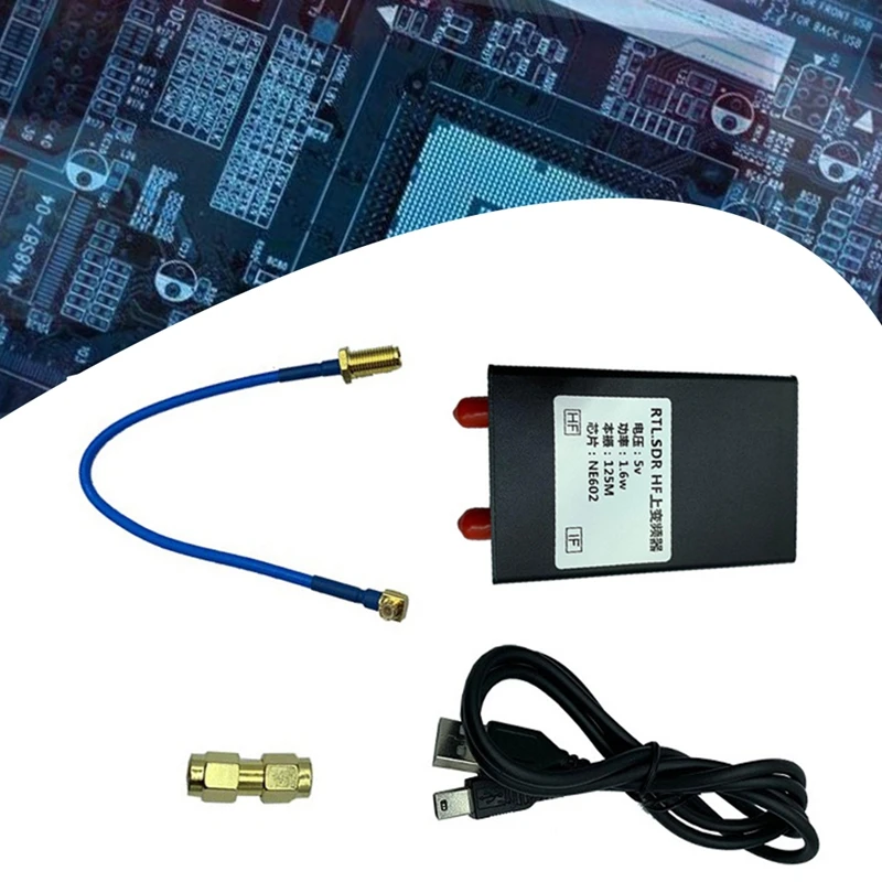 RTL-SDR HF Up Converter NE602 125MHZ 1.6W Up Converter 150K-30MHZ For RTL2383U RTL-SDR Receiver With Connection Cable