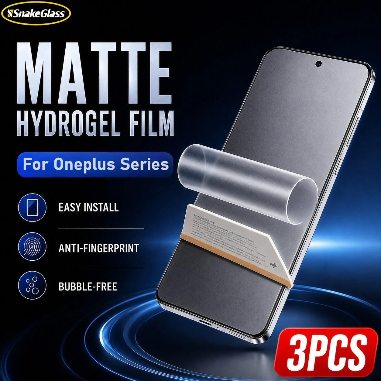 Film Hydrogel mat à couverture complète, 3 pièces, pour OnePlus 15 13 12R 11R 10 Pro 9 Ace 5 3 2 Pro 8T, Film de protection d'écran anti-empreintes digitales