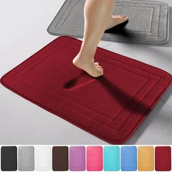 Bath Mat Bathroom Rug Memory Foam Pad Bathtub Floor Mats Non Slip Carpet Shower Room Doormat Soft Comfortable Absorbent Mat