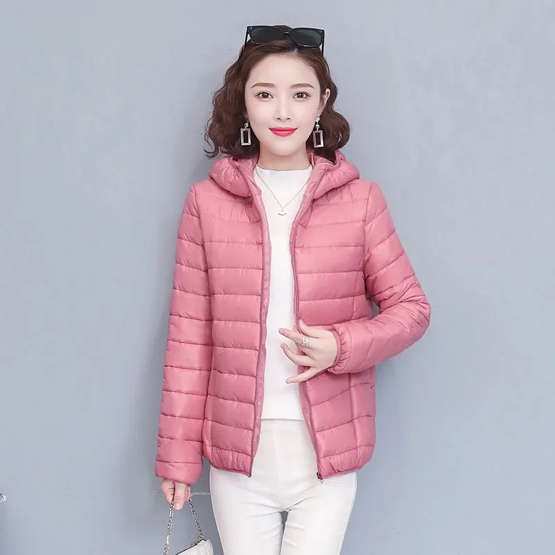 

Новый осенне-зимний легкий пуховик для женщин, свободная студенческая короткая куртка в корейском стиле с хлопковой подкладкой