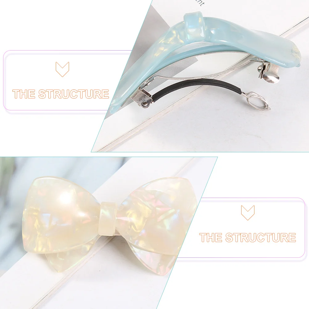 

3 Pcs Butterfly Women's Hair Accessories Clips for Girls Barrettes Little Acrylic Miss