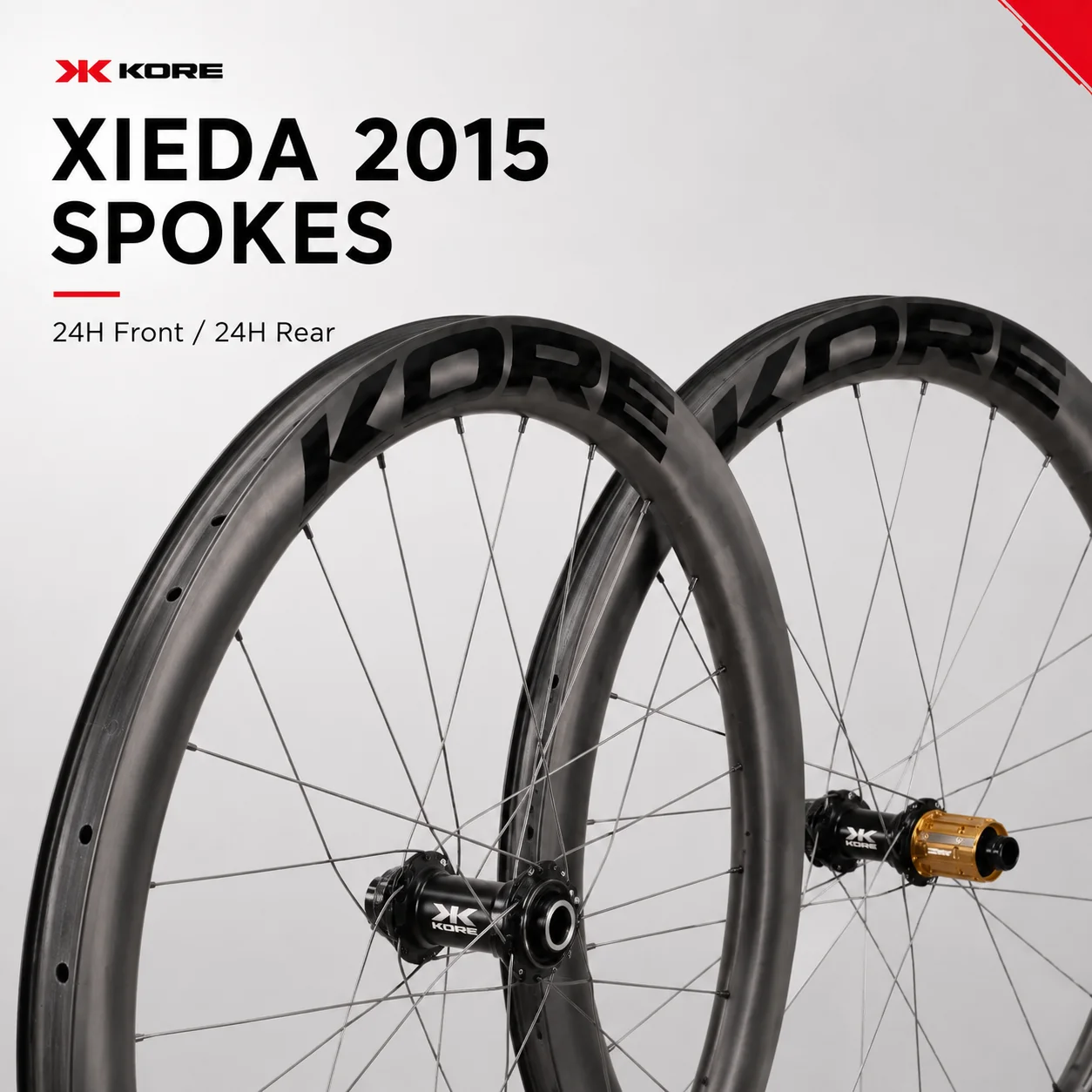 32mm Inner 50mm Depth Gravel Carbon Wheelset KORE 700C Disc Brake