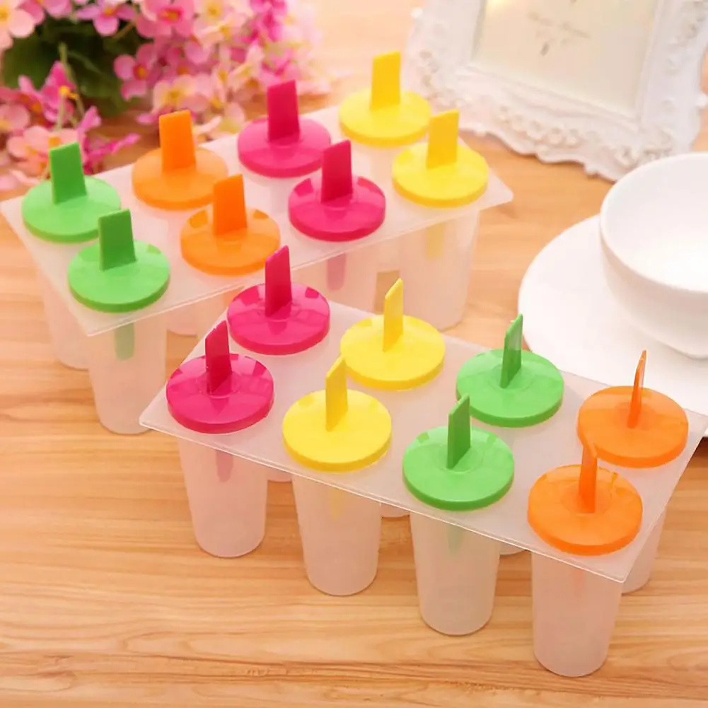 Ice Cream Mold PP Ice Lolly Mold Reusable Heat Resistant  Conveneient 8 Cavity Design Ice-lolly Maker