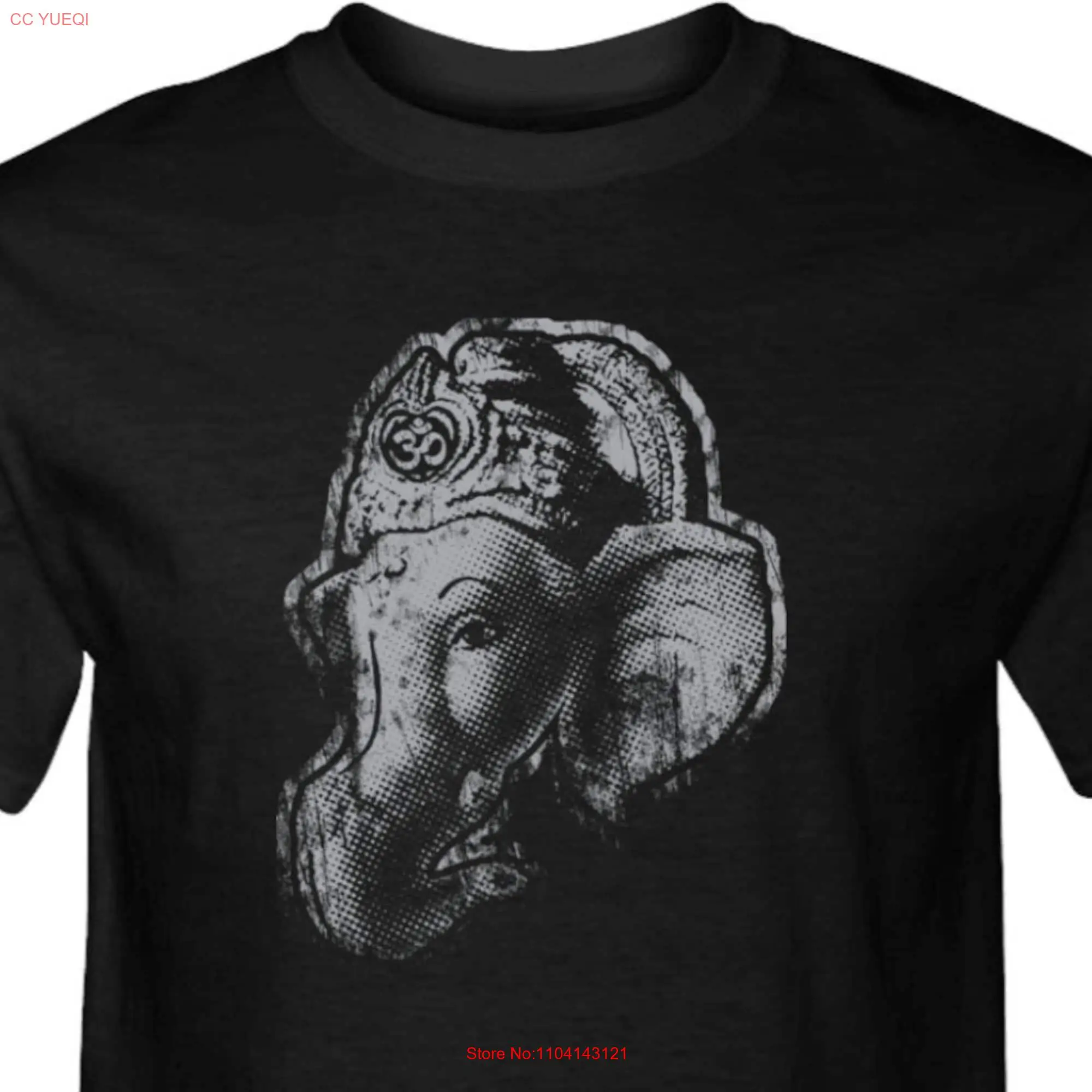 Ganesha Profile Yoga Tall T Shirt PC61T long or short sleeves