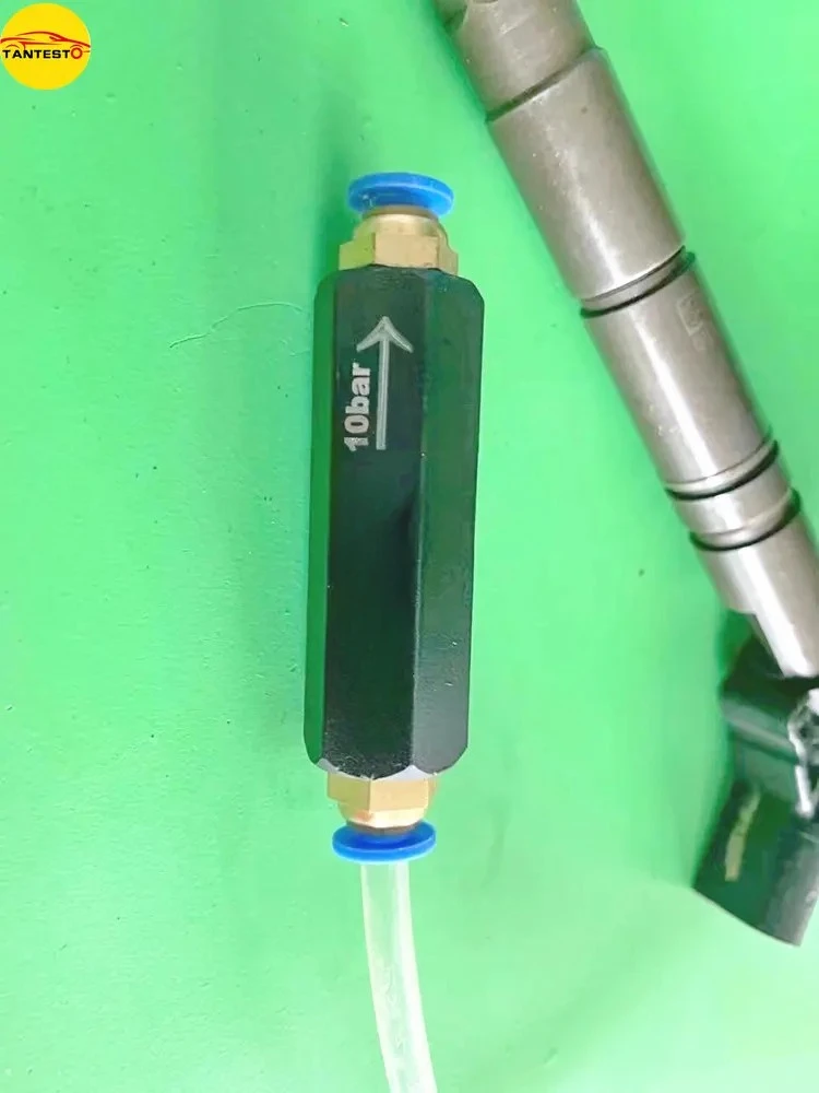 Kostenloser Versand 10bar Druck Piezo Injektor Test Öl rücklauf Rückschlag ventil Booster mit Rohr Schnell kupplung Reparatur werkzeug – Detail 4