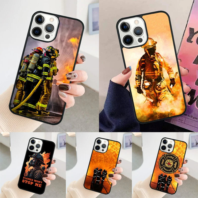 Firefighter Heroes Fireman phone case Cover For iPhone 14 15 16 Pro Max SE 2020 coque For apple 11 12 13 Pro Max 7 8 Plus