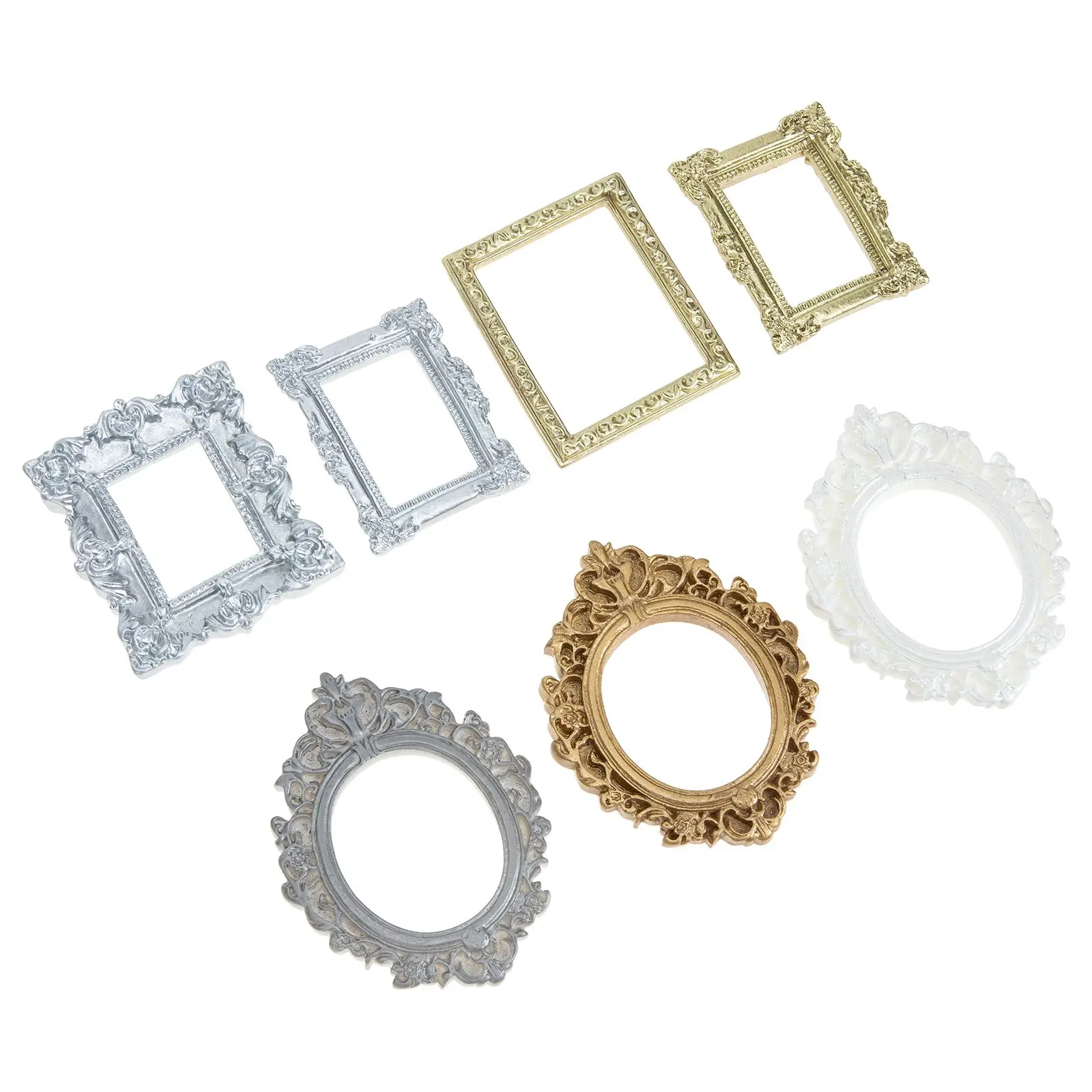 

Retro Photo Frame Mini Frames Vintage Accessories Resin Craft Dollhouse Props Nail Decorations Home Adornment