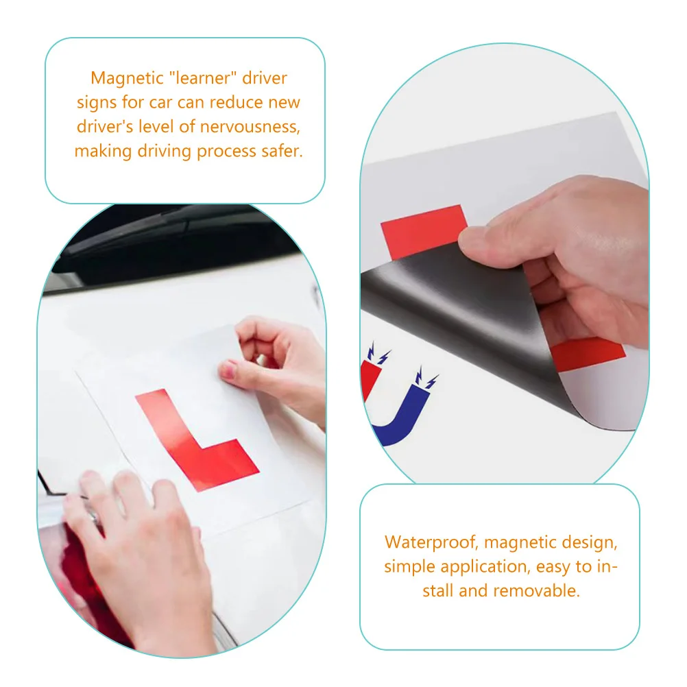 4 قطع من علامات مغناطيس السيارة المقاومة للماء، سهلة التطبيق، غطاء أجزاء عيبة لأي حالة الطقس، مغناطيس السيارة