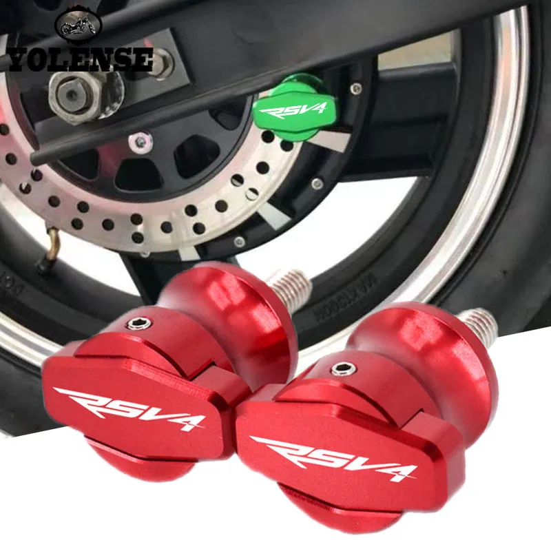 For Aprilia RSV4 R RSV4R RSV 4R 2009-2013 Motorcycle CNC M6 Swingarm Sliders Spools Paddock Stand Bobbins