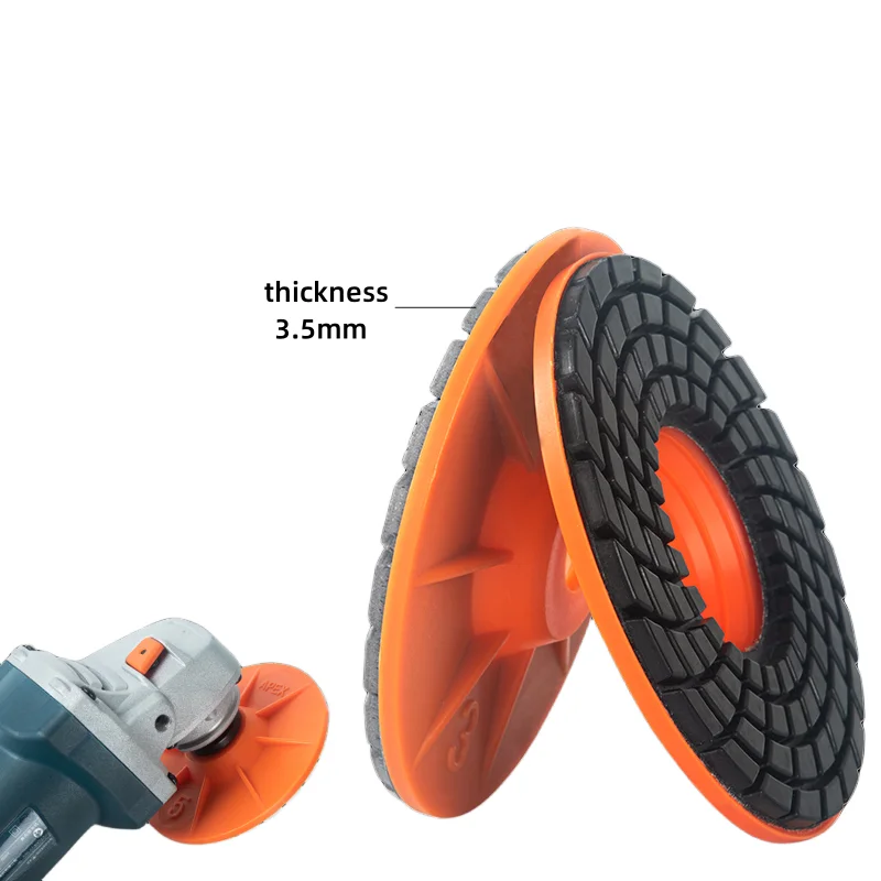 7 Stück 4" 100mm Schleifscheiben mit Schnallenverschluss für Nass- und Trockenpolitur, Flexible Scheiben für Stein, Quarz, Marmor, Granit, Beton-Schleifen – Detail 4
