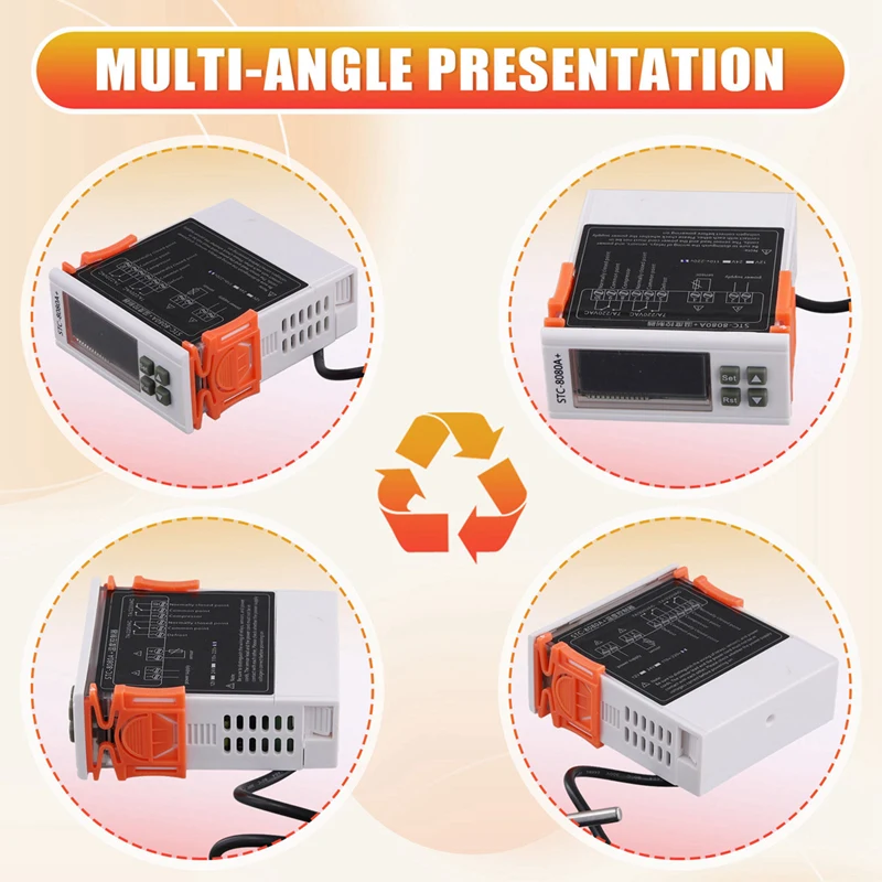 STC-8080A + Numérique ThermoandreTemperature Contrôleur Réfrigérateur indispensable ation existent Dégivrage Minuterie Unique Sonde