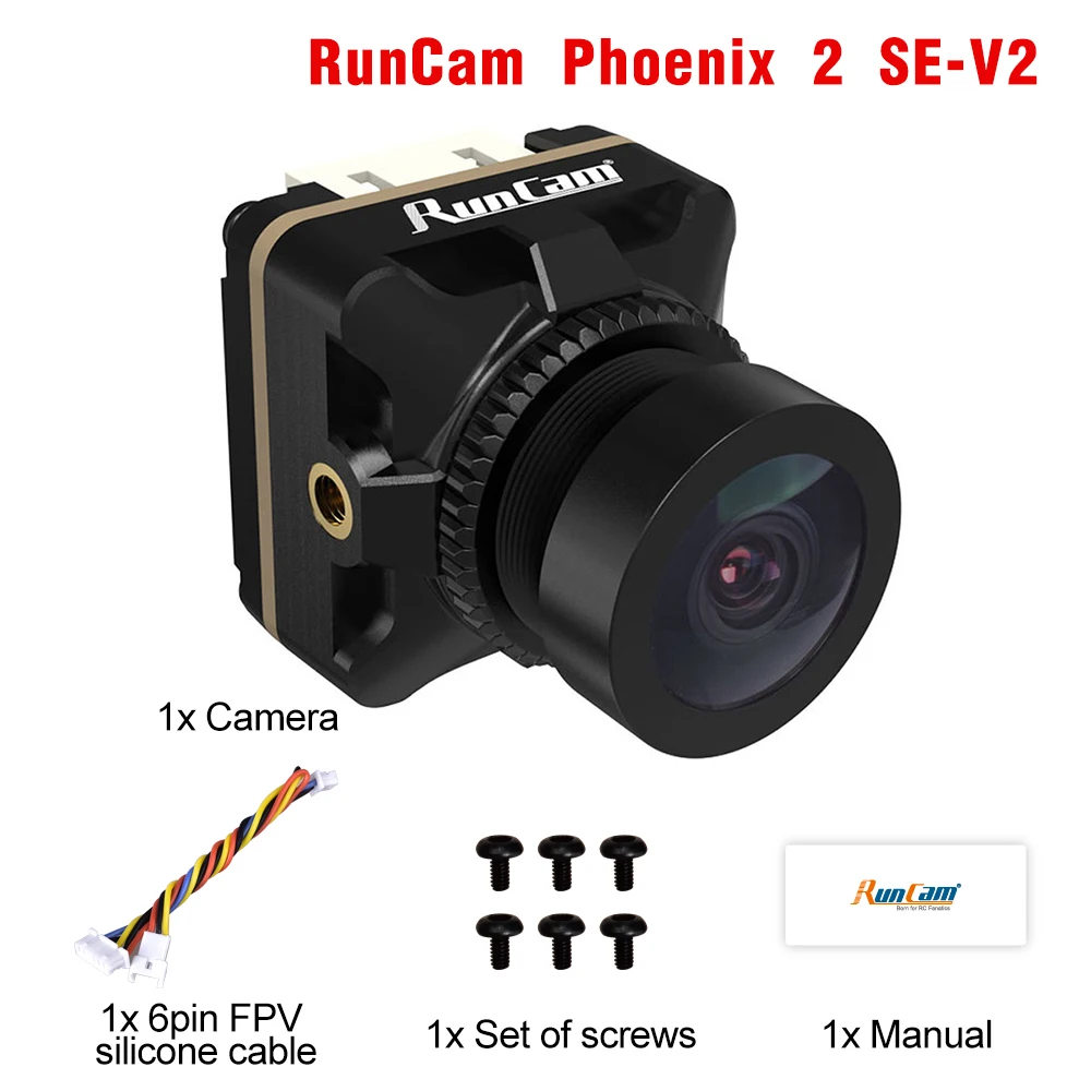 RunCam Phoenix 2 SE V2 Special Edition FPV Mini Camera 1/2 COMS 2.1mm Lens 1000TVL Freestyle Cam PAL/NTSC for RC FPV Drone