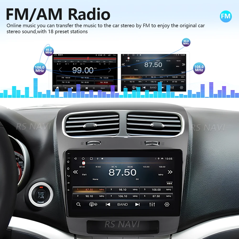 Android 16 For Dodge Journey For Fiat Freemont 2011 - 2020 Carplay Auto Car Radio Player 2K Screen steering wheel app control view 6