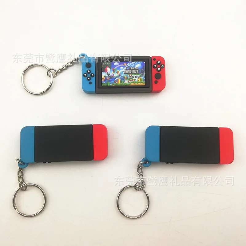 Super Mario Game Cute Anime Plastic Switch Model Action Figure Keychain Bag Keyring Accessory Children's Toys Birthday Gifts