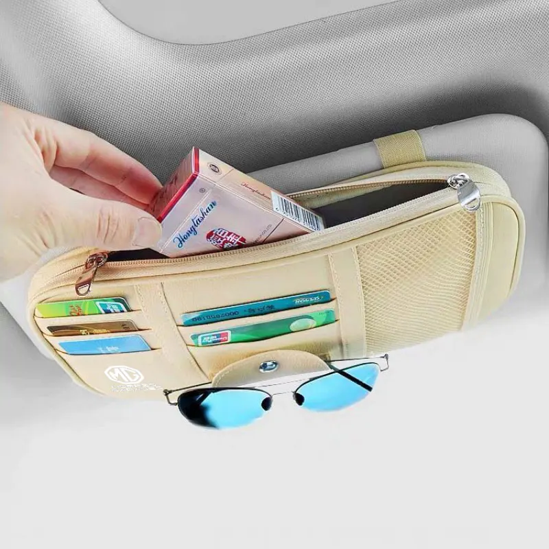 

Car Glasses Clip Sun Visor Multifunctional Storage bag For Morris Garages Motors MG ZS GS MG5 6 mg3 Gundam 350 Parts TF hector