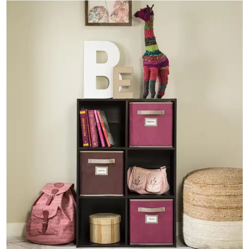 6 Cube Storage Shelf Organizer Bookshelf, Stackable, Vertical or Horizontal, Easy Assembly