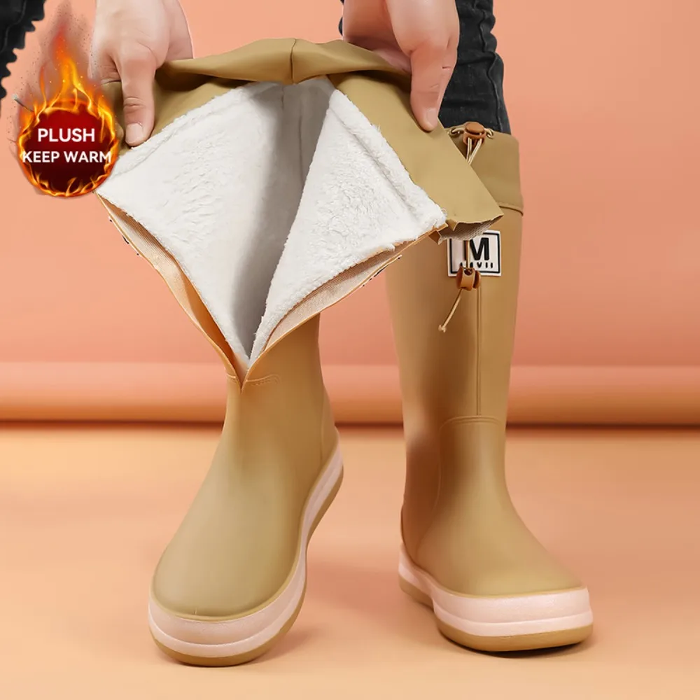 2026 احذية المطر النساء المضادة للانزلاق الاتجاه خفيفة الوزن أحذية المطر الناعمة في الهواء الطلق الصيد سميكة وحيد أحذية مضادة للماء موضة مريح 2024 #1