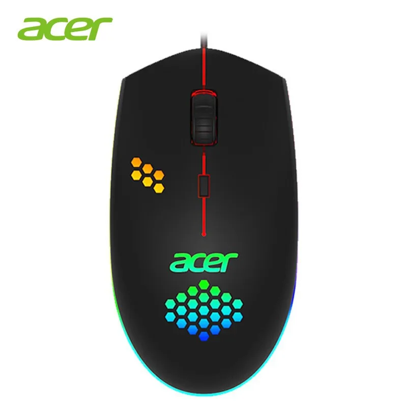 Acer Wired Mouse Game Mouse Y910 RGB Streaming Mouse 1600DPI Adjustable Two Handed Mouse Esports Black Y910 Esports Mouse 마우스