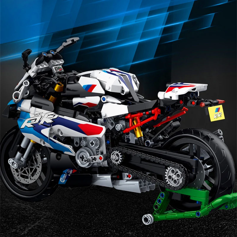 Techniczne klocki do budowy motocykli Ducati Moto Racing Motocykl Pojazd miejski Klocki MOC Zestawy modeli Zabawki konstrukcyjne dla dzieci