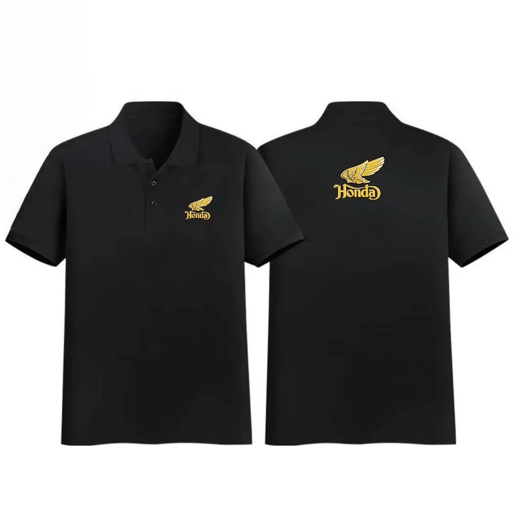 

Гоночный костюм Honda с принтом, летняя деловая мужская рубашка поло 2025 г., дышащая свободная рубашка с короткими рукавами, футболка