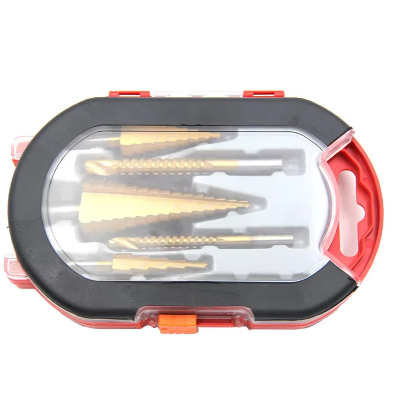 Straight Groove Ladder with Triangular Handle, Hole Punching, Worker Assembly Set, 4-12, 4-20, 4-32mm, 3, 6, 8 Saw Drill, 6 Pcs